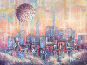 Sky City II Acrylic on Canvas 18 x 24" $390