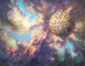 The Heavens Open Acrylic on Canvas 16 x 20" $380