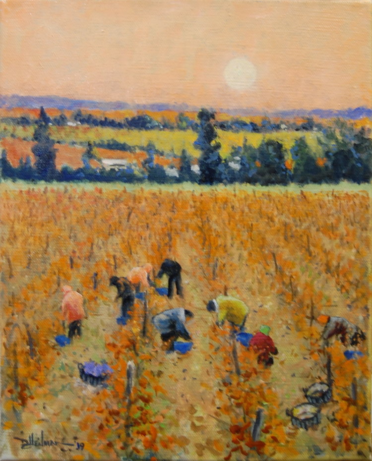 Harvesting Fall Grapes 16” x 20” $650
