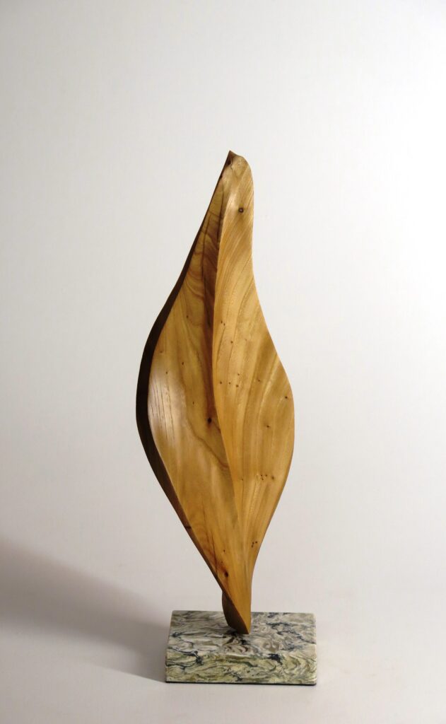 Winding, 21x7x6, Chestnut Wood on marble base (rotates)