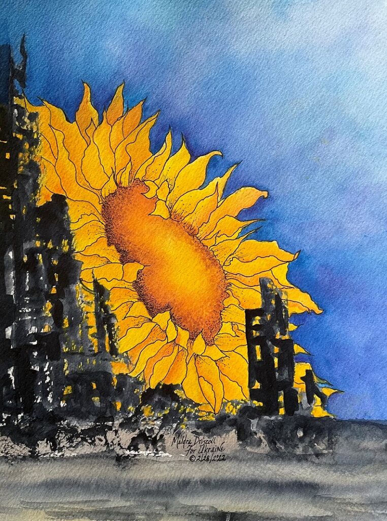 "Out of the Ruins" 9” x 12” - Medium: Watercolors and Ink (NFS)