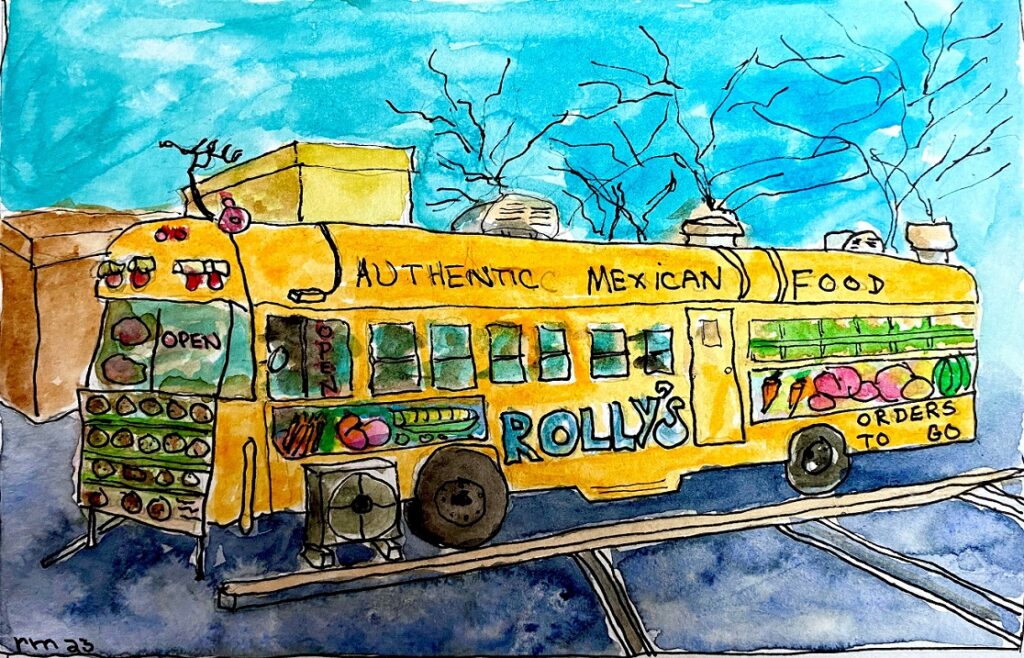 Urban Sketching Yakima: I'm trying to make it "a thing" heheheh. Anyhoooo Rolly's is on Summitview. Incredible food, service, and reasonably priced.