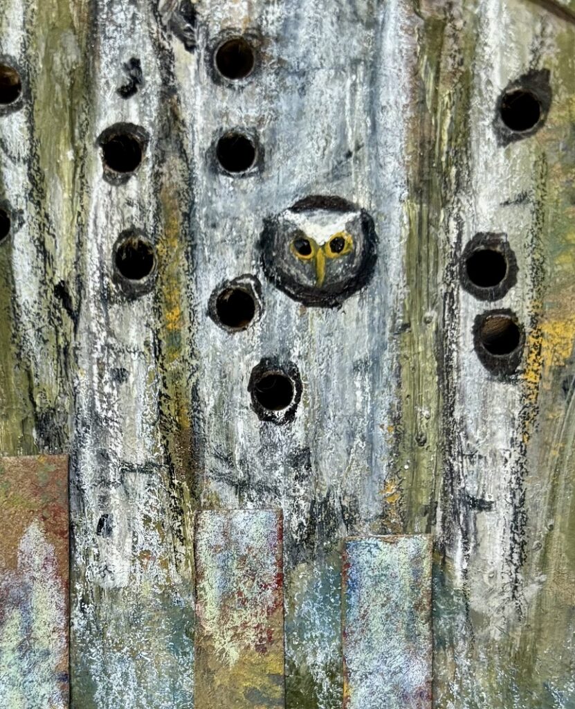 Nature will look you straight in the eye. Reprint on acrylic panel. $95.00