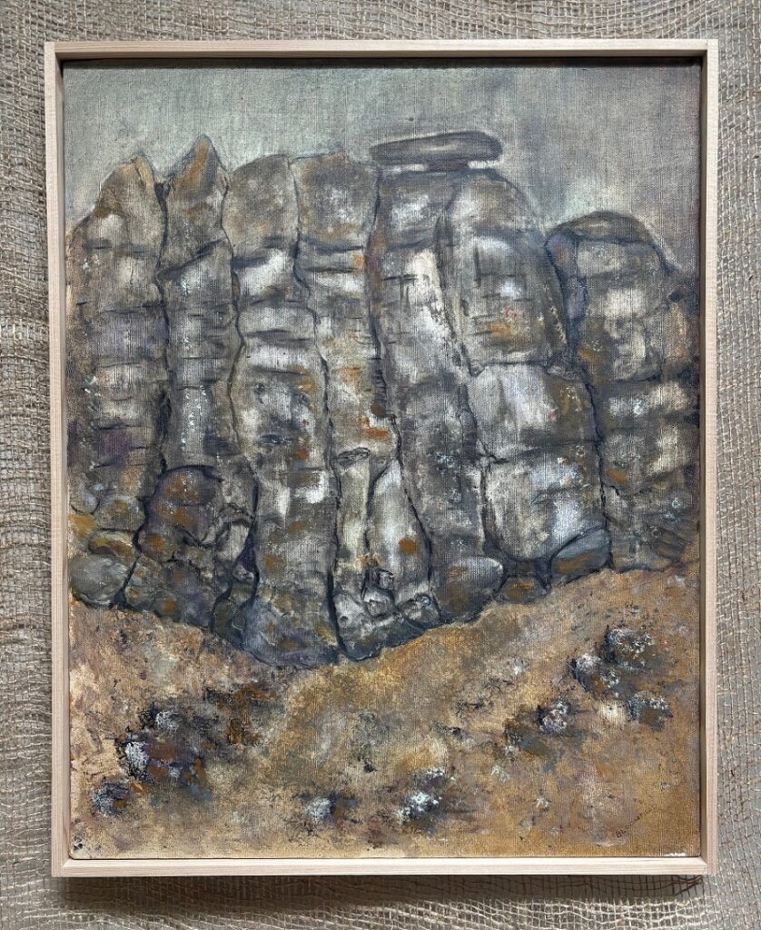 Always look for the faces in rocks.  Acrylic on canvas NFS