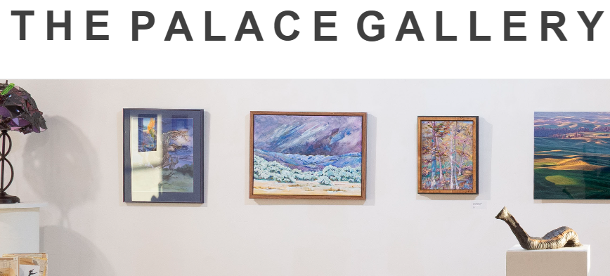 The Palace Gallery is located at 210 W 4th Ave, upstairs above The Palace Cafe.