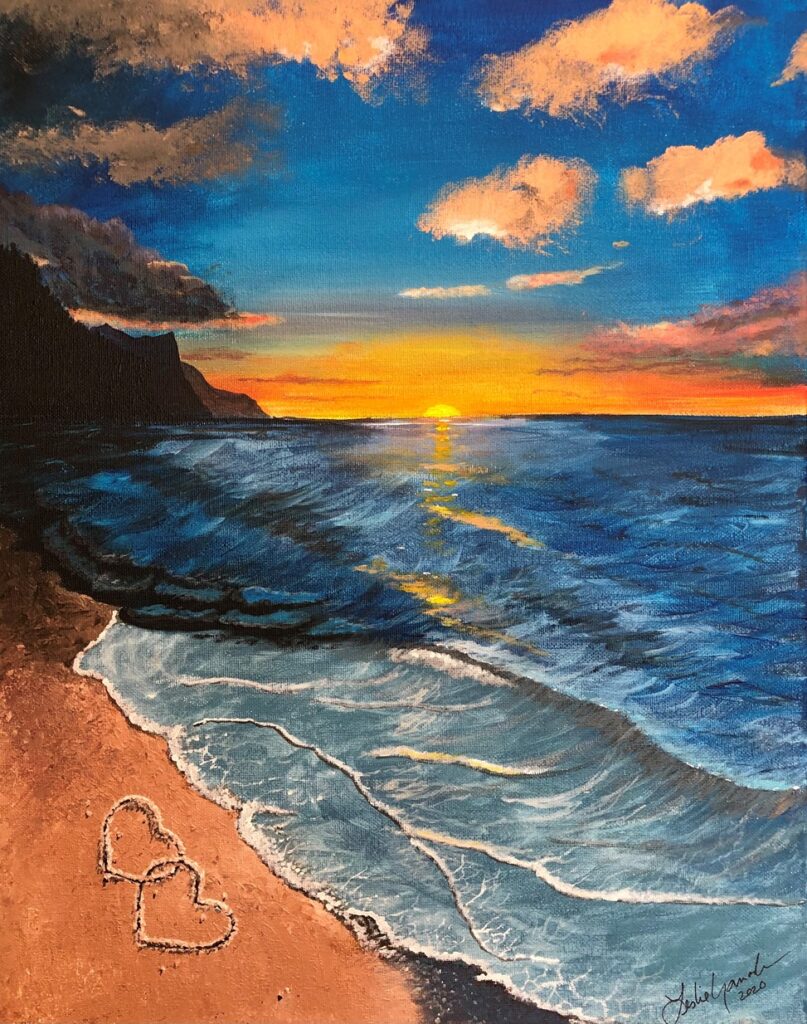 Hearts in the Sand
Acrylic