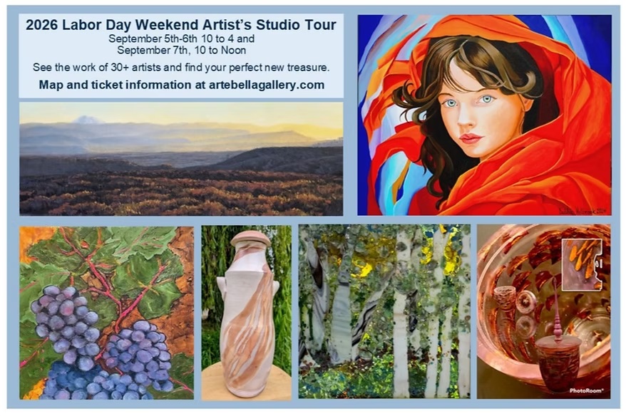 Join more than thirty Local Artists in a celebration of Art.  Labor Day Studio Tour-2026
